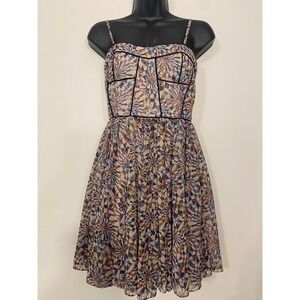 MM Couture by Miss Me‎ Geometric Print Bustier Mini Dress XS Multi Color